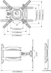 img 1 attached to 📺 North Bayou P4 Full Motion Articulating TV Wall Mount for 32-47 Inch Flat Screen TVs up to 60lbs