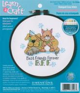 beginner's guide to expressing enduring friendship: 🧵 dimensions 6'' 'best friends forever' stamped cross stitch kit logo