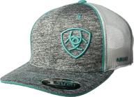 🧢 optimized seo: ariat heather teal mesh cap logo