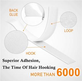 img 2 attached to 🔗 40 ft x 0.8 in Hook and Loop Tape Roll - Self Back Adhesive Fastening Strips by Holotap Fabric Fastener Mounting Tape (White, 0.8 inch)