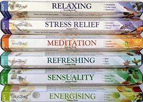 img 3 attached to 120 Sticks of Stamford Premium Aromatherapy Hex Range Incense Sticks - Relaxing, Stress Relief, Meditation, Refreshing, Sensuality & Energising Incense Gift Pack by Stamford