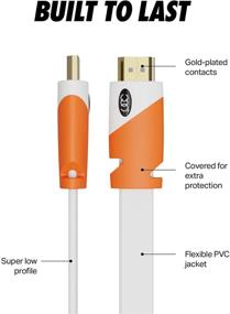 img 3 attached to 🔌 High Performance Flat HDMI Cable 20ft - 4K 60Hz, 3D, 2160p - Latest Standard - CL3 Rated