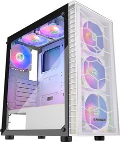 img 4 attached to 🎮 MUSETEX Mesh ATX Mid-Tower Computer Case with 6×120mm LED ARGB Fans & USB 3.0 Port - White G06N6-WW: A Gamer's Delight