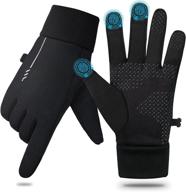 warm winter running gloves for men & women - mixcmax - lightweight anti-slip touch screen sports gloves for cold weather logo