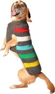 chilly dog charcoal stripe sweater logo