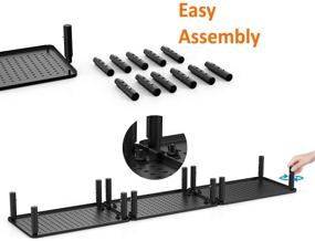 img 1 attached to 🖥️ 3-Pack Monitor Stands: Versatile Dual Monitor Laptop Stands or Separate Adjustable risers - Metal, Black