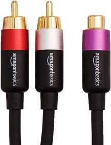 img 2 attached to 🔌 Amazon Basics 12-Inch RCA Y-Adapter Splitter Cable - 2-Male to 1-Female: Efficient Audio Connection