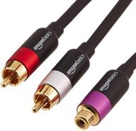 🔌 amazon basics 12-inch rca y-adapter splitter cable - 2-male to 1-female: efficient audio connection logo