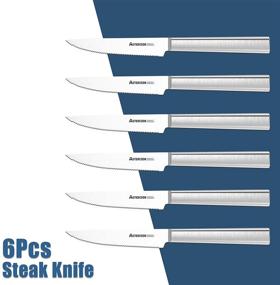 img 2 attached to 🔪 Astercook 15-Piece Chef Knife Set with Block for Kitchen - German Stainless Steel Knife Block Set