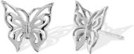 🦋 exquisite sterling silver cut-out butterfly stud earrings by boma jewelry: feminine elegance captured logo