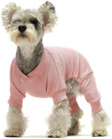 img 3 attached to 🐾 Fitwarm Basics: Premium Lightweight Waffle Knit Pet Jumpsuits - Comfy Cotton Dog Pajamas & Cat Onesies