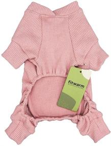 img 1 attached to 🐾 Fitwarm Basics: Premium Lightweight Waffle Knit Pet Jumpsuits - Comfy Cotton Dog Pajamas & Cat Onesies