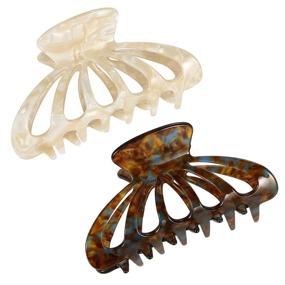 img 4 attached to Cobahom 2Pieces Non Slip Tortoise Barrettes