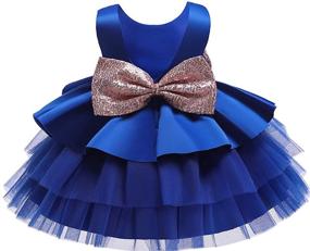 img 1 attached to 👗 Elegant Ruffle Lace Baby Girl Dress for Pageants, Parties, and Weddings