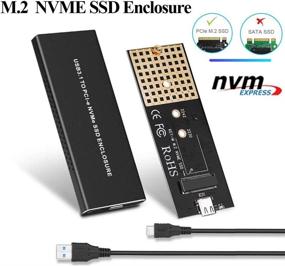 img 4 attached to 💾 ELECTOP M.2 NVMe Enclosure, USB 3.1 Type C Adapter PCIe 10Gbps Gen 2, Compatible with Most PCIe NVMe M.2 M Key SSD (2230/2242/2260/2280), Solid State Drive Mobile Hard Disk Box
