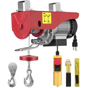 img 4 attached to 🏗️ VIVOHOME 110V 440 Lbs Electric Hoist with Emergency Stop Switch, Garage Ceiling Crane Overhead, Zinc-Plated Steel Wire Winch for Garage, Warehouses, Factories Lifting