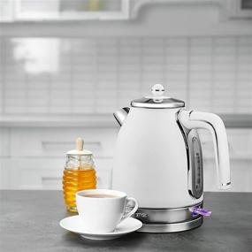 img 1 attached to 🔌 Ovente Electric Stainless Steel Hot Water Kettle 1.7L with Auto Shut-Off & Boil Dry Protection - White KS777W