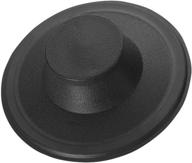 essential values sink stopper (#stp-pl) - black plastic replacement garbage disposal drain stopper for kohler, insinkerator, & waste king - kitchen sink drain solution logo