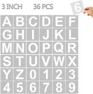 🎨 36 pack reusable alphabet stencils templates for art and craft painting, bullet journal writing, doodle drawing on wood, glass, wall, fabric, chalkboard: letters & numbers stencils logo