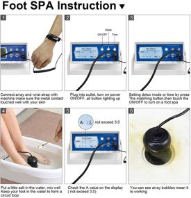 img 1 attached to 🛁 Veicomtech 2021 Upgrade Ionic Foot Bath Detox Machine: Experience Ultimate Detoxification with Basin, 2 Arrays, Far Infrared Waist Belt, 2 TENS Pads & 1 Blue Bag