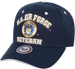 img 2 attached to 🎩 Exclusive Navy Blue US Air Force Veteran Baseball Cap Hat with Embroidered Design