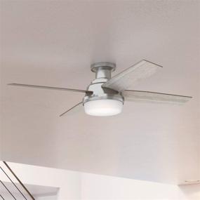 img 2 attached to 💡 Efficient Cooling and Lighting: Hunter Fan Dempsey Low Profile Ceiling Fan – 52" Brushed Nickel with LED Light and Remote Control