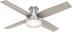 img 4 attached to 💡 Efficient Cooling and Lighting: Hunter Fan Dempsey Low Profile Ceiling Fan – 52" Brushed Nickel with LED Light and Remote Control