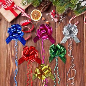 img 1 attached to 🎀 WILLBOND 4.5 Inches Wide Pull Bows: Ideal for Xmas Wedding Decoration Wrapping (48 Pieces)