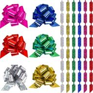 🎀 willbond 4.5 inches wide pull bows: ideal for xmas wedding decoration wrapping (48 pieces) logo