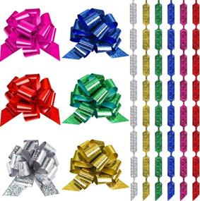 img 4 attached to 🎀 WILLBOND 4.5 Inches Wide Pull Bows: Ideal for Xmas Wedding Decoration Wrapping (48 Pieces)