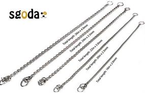 img 1 attached to SGODA Chain Dog Training Choke Collar: Premium Stainless Steel with 3 Rings