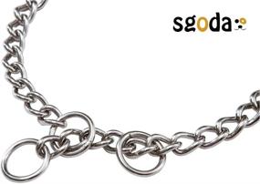 img 3 attached to SGODA Chain Dog Training Choke Collar: Premium Stainless Steel with 3 Rings