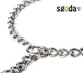 img 2 attached to SGODA Chain Dog Training Choke Collar: Premium Stainless Steel with 3 Rings