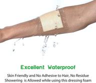 🩹 pack of 10 waterproof silicone foam dressings with border adhesive - 4"x4" (10cm x 10cm) - ultra absorbent-foam (2.5"x2.5") square dressings for effective wound care логотип