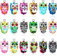 🦉 18 colorful owl enamel charms pendants for diy charm jewelry making, crafting accessories for bracelets, necklaces, earrings logo