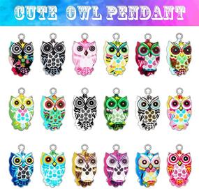 img 3 attached to 🦉 18 Colorful Owl Enamel Charms Pendants for DIY Charm Jewelry Making, Crafting Accessories for Bracelets, Necklaces, Earrings