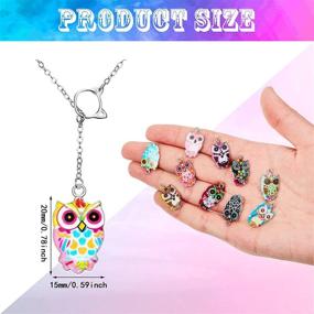 img 2 attached to 🦉 18 Colorful Owl Enamel Charms Pendants for DIY Charm Jewelry Making, Crafting Accessories for Bracelets, Necklaces, Earrings