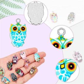 img 1 attached to 🦉 18 Colorful Owl Enamel Charms Pendants for DIY Charm Jewelry Making, Crafting Accessories for Bracelets, Necklaces, Earrings