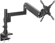 💻 mount-it! premium single monitor arm desk mount: fits up to 35'' screens, 33 lbs weight, usb 3.0 & audio port, c-clamp & grommet bases, vesa compatibility, aluminum & black finish logo