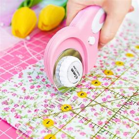 img 1 attached to 🧵 A3 Rotary Cutter Set, Ulif 45mm Fabric Cutter with 5 Replacement Blades, A3 Cutting Mat, 20 Craft Clips, and 2 Craft Knives - Perfect for Crafting, Sewing, Patchworking, Crochet & Knitting
