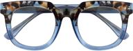 enhance your vision and protect your eyes with peepers by peeperspecs women's showbiz soft square blue light blocking reading glasses logo