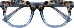 img 4 attached to Enhance Your Vision and Protect Your Eyes with peepers by peeperspecs Women's Showbiz Soft Square Blue Light Blocking Reading Glasses