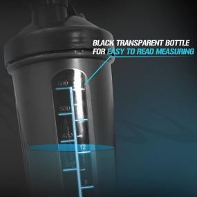 img 1 attached to 🍶 Evlution Nutrition Shaker Bottle: Sleek Black Design with EVL Logo & 28 Ounces Capacity