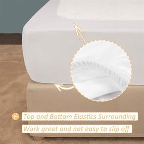 img 2 attached to Ultra Soft & Wrinkle Resistant Queen/Queen XL White Box Spring Cover Wrap Around - Mrs Awesome Stretch Jersey Bed Skirt Alternative