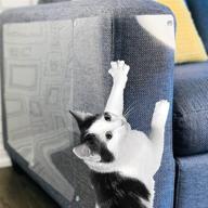 набор из 6 прозрачных щитков stelucca amazing shields, 17x12 дюйма - средство от заточки когтей кошек - защита мебели от царапин для дивана - антискользящие подушки и защитные накладки для дивана. логотип