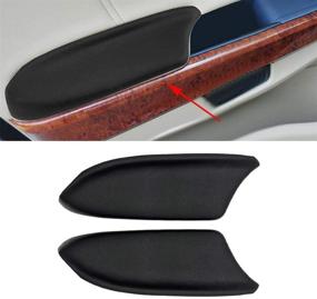 img 1 attached to 💪 DKIIGAME Accord Armrest Replacement: Vinyl Front Door Panels Armrest Lid Pad for 2008-2012 Honda Accord Sedan (Black) - Superior Quality Upgrade!