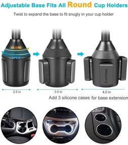 img 2 attached to 🚗 Lorima Car Cup Holder Phone Mount for Cell Phones iPhone 11 Pro Max/SE/XS/Max/X/8/7 Plus/Galaxy/Google Pixel - Long Flexible Neck