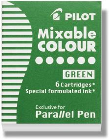 img 1 attached to 🖌️ PILOT Parallel Mixable Color Ink Refills for Calligraphy Pens, Green, 6-Pack - Vibrant Shades for Creative Calligraphy Creations!