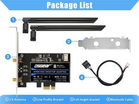 img 3 attached to OSGEAR 600Mbps Desktop PCIe PCI-Express Wireless WiFi Card Bluetooth BT 4