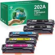 🖨️ greensky compatible toner cartridges - 5 packs for 202a cf500a 202x color pro mfp printers logo